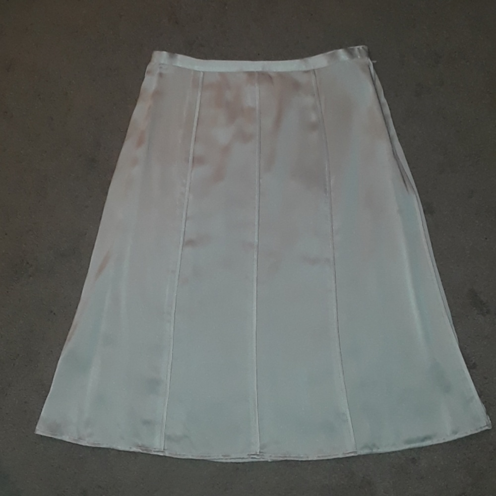 NEW Patrick Christopher Beige Silk Skirt sz 6 - Picture 8 of 10